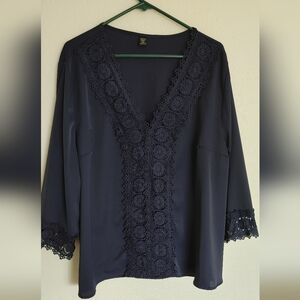 Women's Blue Blouse (Plus)